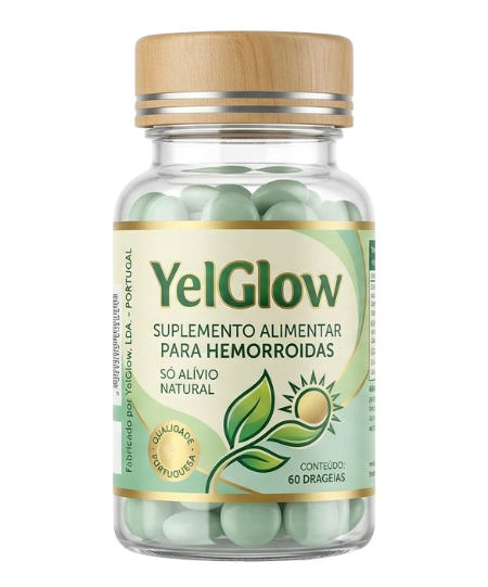 YelGlow — suplemento alimentar em cápsulas para bem-estar intestinal